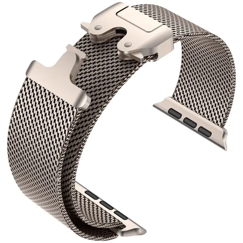 Bracelet titane milanais Apple Watch 38 à 49 mm
