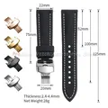 Bracelet toile cuir 18 à 22 mm boucle papillon – 6