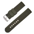 Bracelet toile nylon 16 à 24 mm étanche universel – Couleur du bracelet Army Green