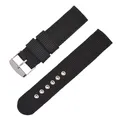 Bracelet toile nylon 16 à 24 mm étanche universel – Couleur du bracelet Black