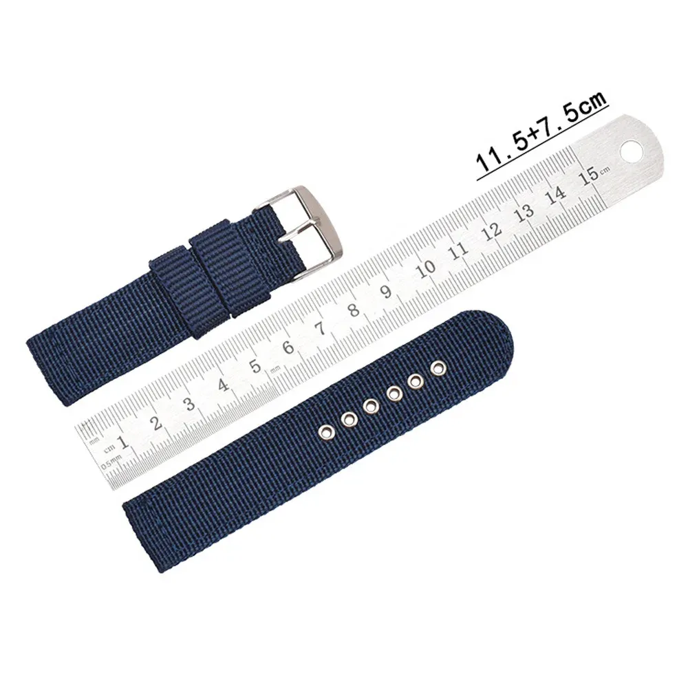 Bracelet toile nylon 16 à 24 mm étanche universel