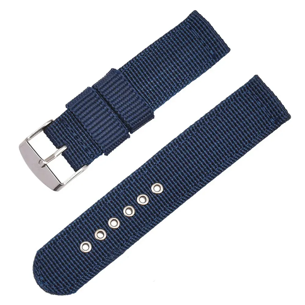 Bracelet toile nylon 16 à 24 mm étanche universel