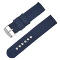 Bracelet toile nylon 16 à 24 mm étanche universel – Couleur du bracelet Navy blue