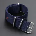 Bracelet toile nylon monobloc 12 à 24 mm universel – Couleur du bracelet Blue