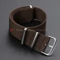 Bracelet toile nylon monobloc 12 à 24 mm universel – Couleur du bracelet Brown