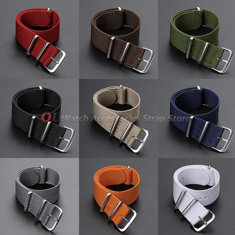 Bracelet toile nylon monobloc 12 à 24 mm universel