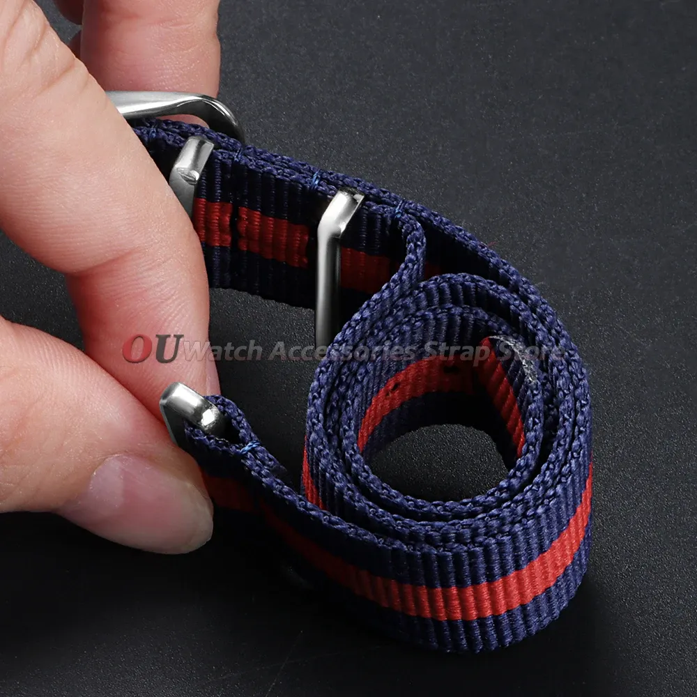 Bracelet toile nylon monobloc 12 à 24 mm universel