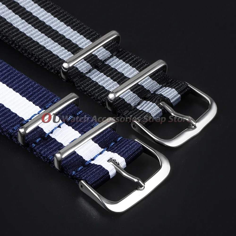 Bracelet toile nylon monobloc 12 à 24 mm universel
