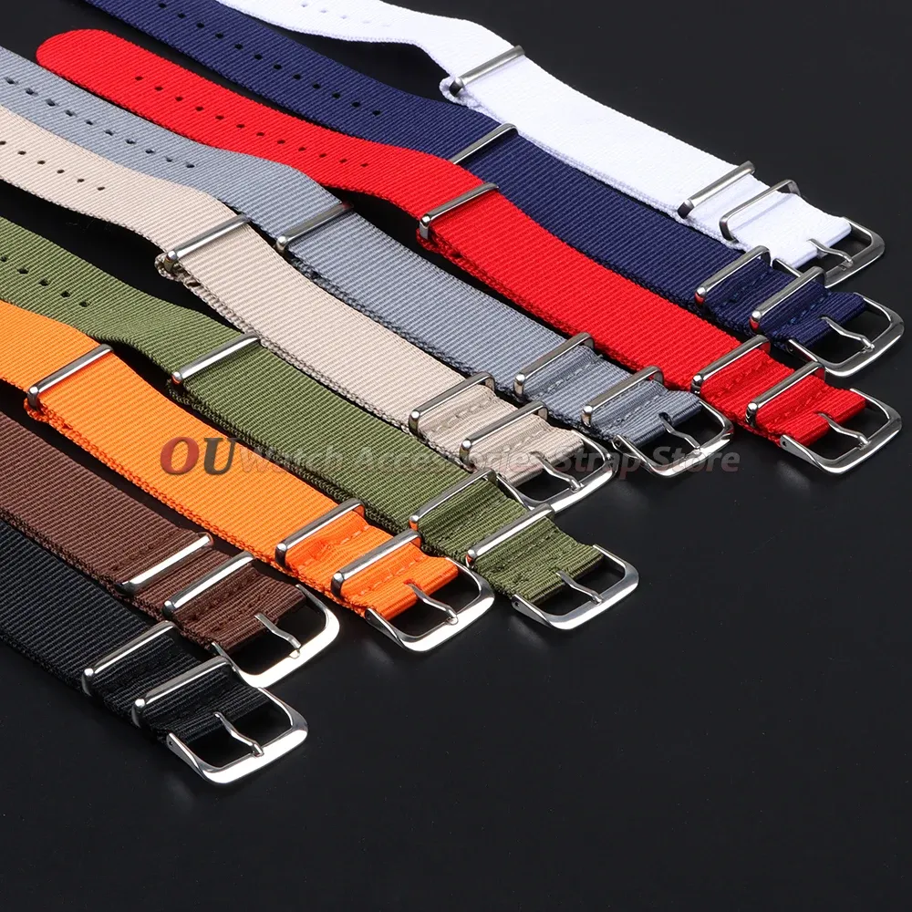 Bracelet toile nylon monobloc 12 à 24 mm universel