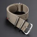 Bracelet toile nylon monobloc 12 à 24 mm universel – Couleur du bracelet Khaki