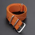 Bracelet toile nylon monobloc 12 à 24 mm universel – Couleur du bracelet Orange