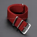 Bracelet toile nylon monobloc 12 à 24 mm universel – Couleur du bracelet Red