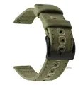 Bracelet toile tressée 18 à 22 mm dégagement rapide – Couleur du bracelet army green-black
