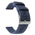 Bracelet toile tressée 18 à 22 mm dégagement rapide – Couleur du bracelet Bleu