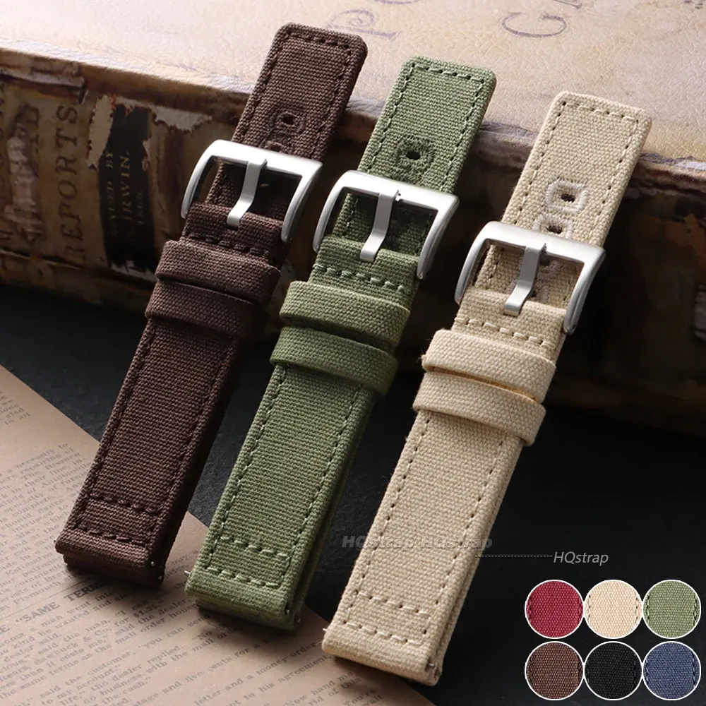 Bracelet toile tressée 18 à 22 mm dégagement rapide