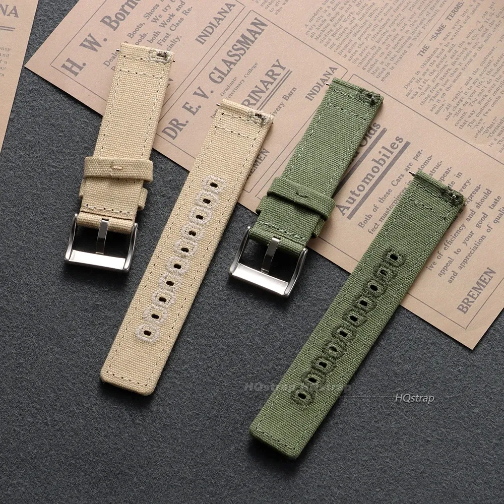 Bracelet toile tressée 18 à 22 mm dégagement rapide