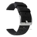 Bracelet toile tressée 18 à 22 mm dégagement rapide – Couleur du bracelet noir