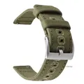 Bracelet toile tressée 18 à 22 mm dégagement rapide – Couleur du bracelet Vert armée