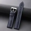 Bracelet toile voile 18 à 22 mm étanche rapide – Couleur du bracelet BLEU BLANC
