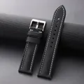 Bracelet toile voile 18 à 22 mm étanche rapide – Couleur du bracelet Noir Blanc