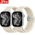 Bracelet tressé magnétique pour Apple Watch 38 à 49 mm – Couleur du bracelet 2Pcs