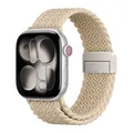 Bracelet tressé magnétique pour Apple Watch 38 à 49 mm – Couleur du bracelet apricot