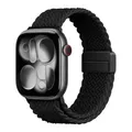 Bracelet tressé magnétique pour Apple Watch 38 à 49 mm – Couleur du bracelet Black