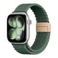 Bracelet tressé magnétique pour Apple Watch 38 à 49 mm – Couleur du bracelet green