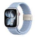 Bracelet tressé magnétique pour Apple Watch 38 à 49 mm – Couleur du bracelet light blue