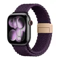 Bracelet tressé magnétique pour Apple Watch 38 à 49 mm – Couleur du bracelet Plum