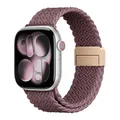 Bracelet tressé magnétique pour Apple Watch 38 à 49 mm – Couleur du bracelet smoke purple