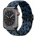 Bracelet tressé pour Apple Watch 38 à 49 mm – Couleur du bracelet black blue green