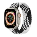 Bracelet tressé pour Apple Watch 38 à 49 mm – Couleur du bracelet black white