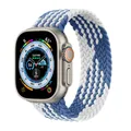 Bracelet tressé pour Apple Watch 38 à 49 mm – Couleur du bracelet Blue white
