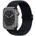 Bracelet tressé pour Apple Watch 38 à 49 mm – Couleur du bracelet charcoal black