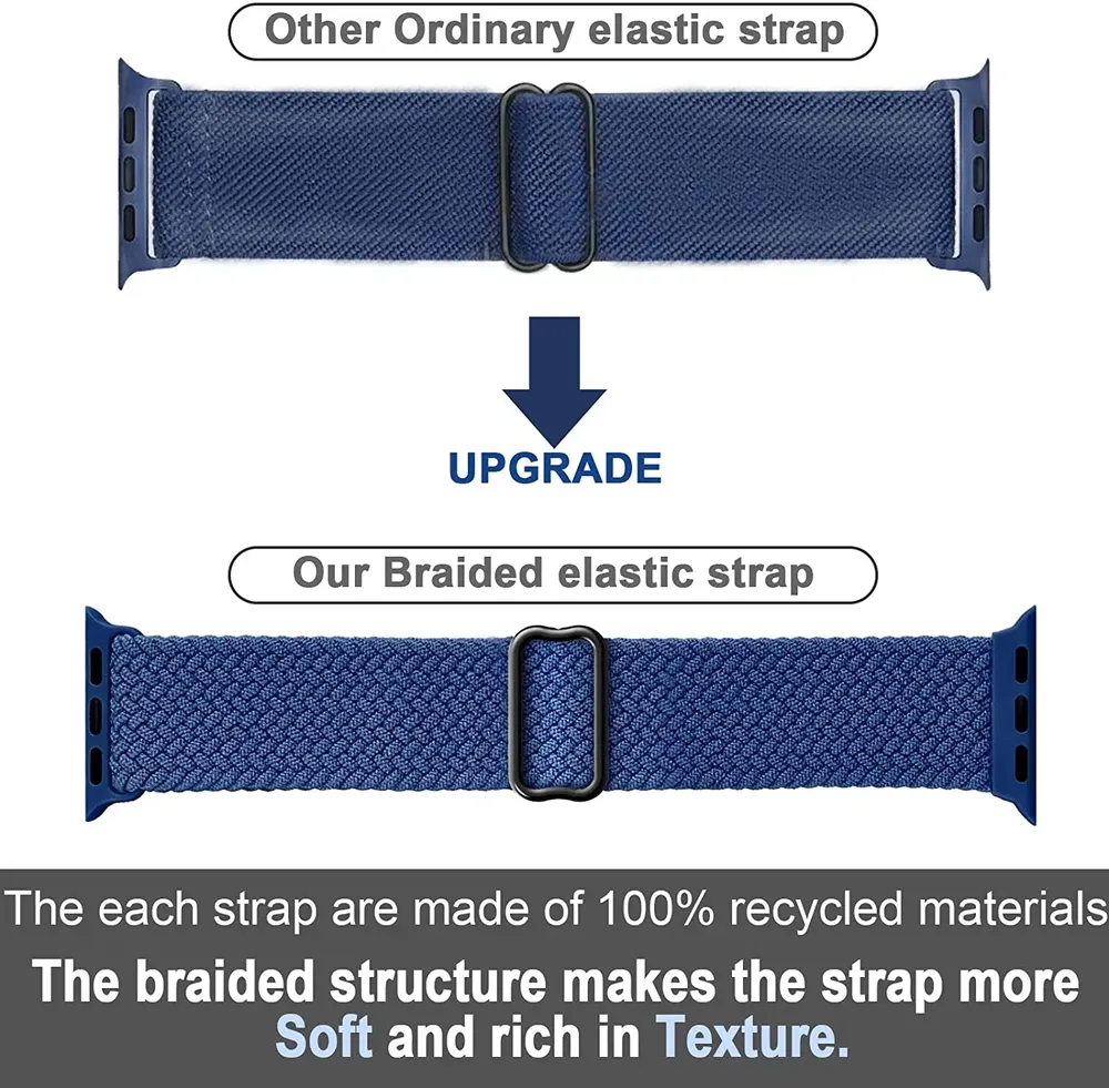Bracelet tressé pour Apple Watch 38 à 49 mm