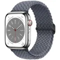 Bracelet tressé pour Apple Watch 38 à 49 mm – Couleur du bracelet Gray