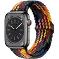 Bracelet tressé pour Apple Watch 38 à 49 mm – Couleur du bracelet rainbow gray