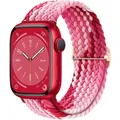 Bracelet tressé pour Apple Watch 38 à 49 mm – Couleur du bracelet Strawberry red