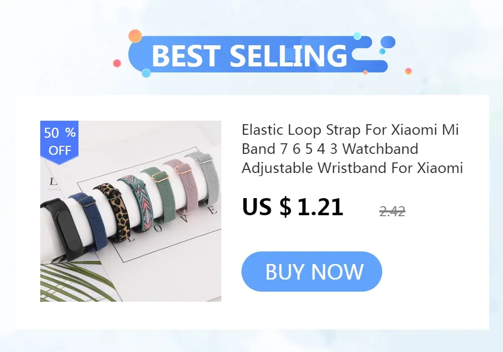 Bracelet tressé pour Xiaomi Mi Band 3 à 7