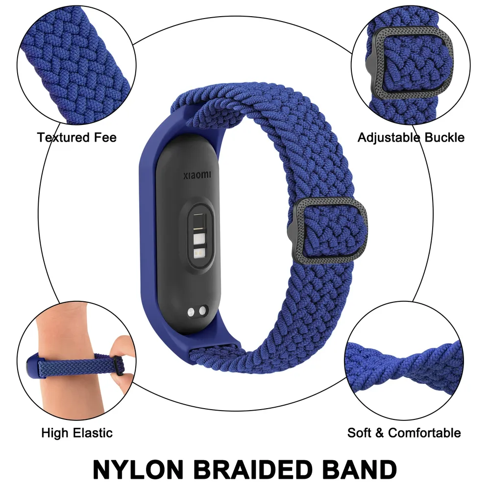Bracelet tressé pour Xiaomi Mi Band 3 à 7