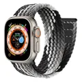 Bracelet tressé solo pour Apple Watch 40 à 49 mm – Couleur du bracelet Black clever