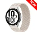 Bracelet tressé solo pour Samsung Galaxy Watch 44mm 20 à 22mm – Couleur du bracelet Starlight