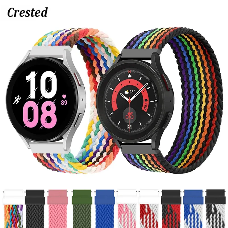 Bracelet tressé solo pour Samsung Galaxy Watch 44mm 20 à 22mm