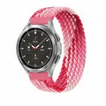 Bracelet tressé solo pour Samsung Galaxy Watch 44mm 20 à 22mm – Couleur du bracelet Strawberry red