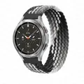 Bracelet tressé solo pour Samsung Galaxy Watch 44mm 20 à 22mm – Couleur du bracelet Black clever