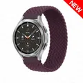 Bracelet tressé solo pour Samsung Galaxy Watch 44mm 20 à 22mm – Couleur du bracelet dark cherry