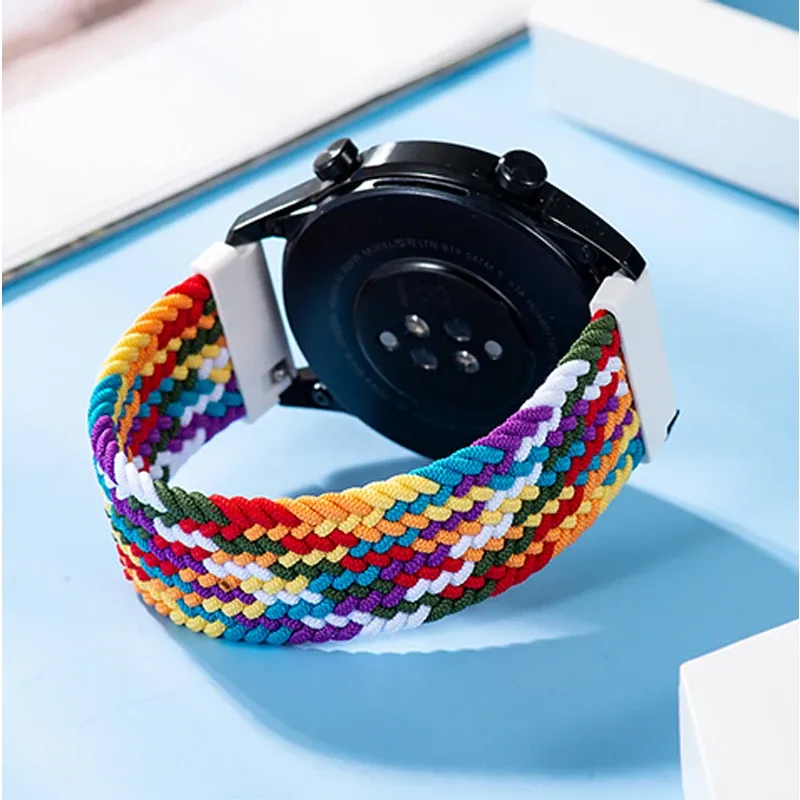 Bracelet tressé solo pour Samsung Galaxy Watch 44mm 20 à 22mm