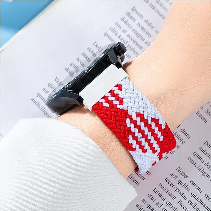Bracelet tressé solo pour Samsung Galaxy Watch 44mm 20 à 22mm