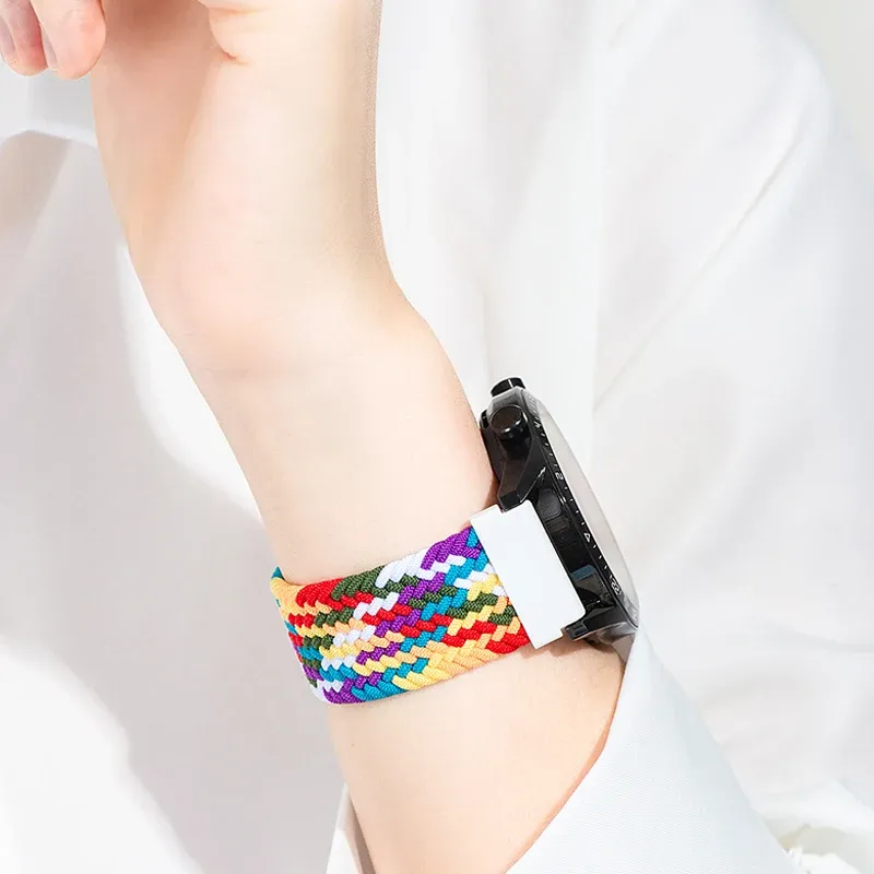Bracelet tressé solo pour Samsung Galaxy Watch 44mm 20 à 22mm